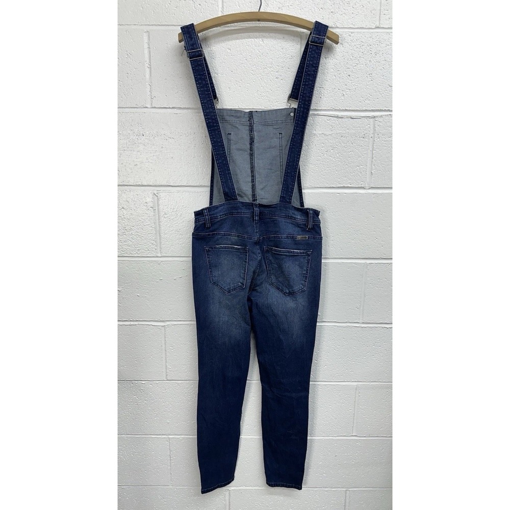 KanCan Oakland High‎ Rise Ankle Skinny Overalls Dark Wash / Women's XS - Picture 4 of 7